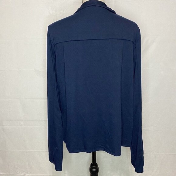 Annabelle Cardigan Women's Size 2XL Zip Pocket Navy Stretch - Picture 6 of 7